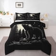 thumbnail image 1 of Manfei Teens Female Men Safari Bear Bedding Comforter Set 2pcs,Woodland Wildlife Twin Comforter Sets Microfiber,Jungle Animal Breathable Bedding Set,Microfiber Bedroom Decor,Reversible, 1 of 8