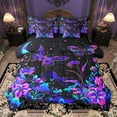 thumbnail image 1 of Manfei Teens Floral Butterfly 7 Pieces Bedding Comforter Set,Starry Sky Full Bedding Set Lightweight,Chic Flowers Fitted Sheet Flat Sheet,Breathable Home Decor,Reversible, 1 of 8