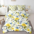 thumbnail image 1 of Manfei Teens Floral Daisy 7 Pieces Bedding Comforter Set,Animal Brid Full Bedding Set Lightweight,Chic Flower Fitted Sheet Flat Sheet,Ultra Soft Home Decor, 1 of 8
