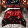 thumbnail image 1 of Manfei Teens Game Console Bedding Comforter Set, Black Red Neon Gradient Twin Comforter Sets, Modern Video Game Lover Reversible Bedding Set, Microfiber Bedroom Decor, 2pcs, 1 of 9