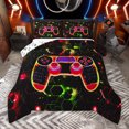 thumbnail image 1 of Manfei Teens Game Console Queen Comforter Set, Red Green Neon Gradient Bedding Sets, Modern Video Game Lover Reversible Bedding Comforter Set, Luxury Bedroom Decor, 3 Pieces, 1 of 9