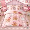 thumbnail image 1 of Manfei Teens Gingerbread Man 7pcs Bedding Comforter Set, Cartoon Xmas Tree Snowflake Queen Bedding Sets, Merry Christmas Reversible Queen Sheet Sets, Luxury Bedroom Decor, 1 of 8