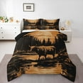 thumbnail image 1 of Manfei Teens Highland Cattle Full Size Comforter Sets, Farmhouse Animal Bedding Comforter Set, Rustic Countryside Reversible Bedding Sets, Super Cozy Room Decor, 3-Piece, 1 of 8