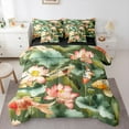 thumbnail image 1 of Manfei Teens Lotus Flowers 7-Piece Twin Bedding Sets,Animal Koi Bedding Comforter Set,Chic Flower Breathable Sheet Sets,Ultra Soft Home Decor,Reversible, 1 of 8