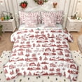thumbnail image 1 of Manfei Teens Merry Christmas Twin Bedding Sets 7-Piece, Christmas Reindeer Animal Bedding Comforter Set, Cartoon Xmas Tree Reversible Sheet Sets, Luxury Bedroom Decor, 1 of 8