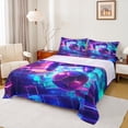 thumbnail image 1 of Manfei Video Game King Sheet Set,Purple Football Console,4-Piece, 1 of 7