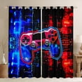 thumbnail image 1 of Manfei Teens Video Game Black Out Curtains,Gamepad Game Lovers Curtains Pack of 2 (42x63 Each),Red Blue Bedroom Curtains For Kids,Luxury Bedroom Decor, 1 of 6
