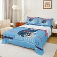 thumbnail image 1 of Manfei Tennessee Bed Sheets Set Full Size,Football City Bedding Sets Full Size,Blue Red Bed Sheets Full,Super Cozy Room Decor,4 Pieces, 1 of 7
