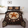 thumbnail image 1 of Manfei Texas Star Bedding Comforter Set,Leopard Print Twin Comforter Sets,Brown Beige Black Bedding Set For Teens,Super Cozy Room Decor Reversible,2pcs, 1 of 8