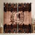 thumbnail image 1 of Manfei Texas Star Boots Black Out Curtains for Kids Children Teens,Western Cowboy Curtains Pack of 2 (42x63 Each),Lodge Cabin Bedroom Curtains,Lightweight Room Decor, 1 of 6