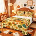 thumbnail image 1 of Manfei Thanksgiving Print Bed Sheets,Skeleton With Roses Full Size Sheets,4 Pieces,1 Flat Sheet,1 Fitted Sheet and 2 Pillowcases, 1 of 6