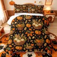 thumbnail image 1 of Manfei Thanksgiving Print Bed Spread Queen,Colorful Fall Leaf Pattern Queen Coverlet Set,3pcs,1 Quilt and 2 Pillowcases, 1 of 7