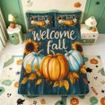 thumbnail image 1 of Manfei Thanksgiving Print Fitted Sheet Full,Cute Cartoon Witch Bed Set,3-Piece,1 Fitted Sheet and 2 Pillowcases, 1 of 6