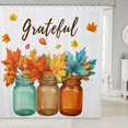 thumbnail image 1 of Manfei Thanksgiving Print Shower Curtain 72Wx84L,Ghost With Bow Bathroom Shower Curtain, 1 of 5