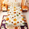 thumbnail image 1 of Manfei Thanksgiving Print Twin Fitted Sheet,Cute Ghost Pattern Bedding,2-Piece,1 Fitted Sheet and 1 Pillowcase, 1 of 6