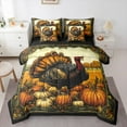 thumbnail image 1 of Manfei Thanksgiving Turkey 7-Piece Twin Bedding Sets,Autumn Fall Pumpkin Bedding Comforter Set,Country Farmhouse Cabin Sheet Sets For Child,Luxury Bedroom Decor Reversible, 1 of 8