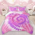 thumbnail image 1 of Manfei Tie Dye Full Size Comforter Sets 3-Piece for Teens Boys Girls,Abstract Watercolor Art Bedding Comforter Set,Purple Pink Lightweight Bedding Sets,Luxury Bedroom Decor,Reversible, 1 of 8