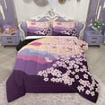 thumbnail image 1 of Manfei Tokyo Blossoms Flower Queen Comforter Set, Japanese Mount Fuji Bedding Sets, Teens Kids Boys Girls Reversible Bedding Comforter Set, Ultra Soft Bedroom Decor, 3 Pieces, 1 of 8