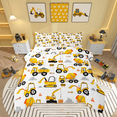 thumbnail image 1 of Manfei Tractor Excavator 3 Pieces Queen Comforter Set,Transportation Theme Bedding Sets,Yellow White Bedding Comforter Set,Lightweight Cartoon Bedroom Decoration,Reversible, 1 of 8