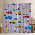 thumbnail image 1 of Manfei Tractor Excavator Blackout Curtains Set of 2 (52x84 Each), Cartoon Equipment Truck Window Curtains, Vehicle Car Theme Curtains and Drapes, Curtains and Drapes Room Decor, 1 of 6