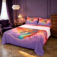 thumbnail image 1 of Manfei Traditional Eastern Dragon Animals Queen Sheets,Fantasy Cloud Queen Sheet Sets,Pink Purple,4-Piece,1 Flat Sheet,1 Fitted Sheet and 2 Pillowcases, 1 of 6