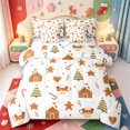 thumbnail image 1 of Manfei Traditional Xmas Pink Christmas 7 Pieces Full Size Bedding Sets,Winter Holiday Full Size Bed in a Bag,Xmas Reversible, 1 of 7