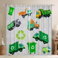 thumbnail image 1 of Manfei Trash Can Black Out Curtains,Environmental Theme Curtains Pack of 2 (42x63 Each),Green Gray Bedroom Curtains For Boys Kids,Super Cozy Room Decor, 1 of 6