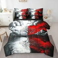 thumbnail image 1 of Manfei Tree Of Life 7-Piece Bedding Comforter Set,Natural Landscape King Bedding Sets,Red Gray Black Bed Sheets For Men Women,Ultra Soft Home Decor Reversible, 1 of 8
