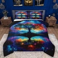 thumbnail image 1 of Manfei Tree Of Life Bedding Comforter Set 2pcs for Teens Adults,Gradient Galaxy Universe Twin Comforter Sets Microfiber,Bohemian Boho Breathable Bedding Set,Lightweight Room Decor,Reversible, 1 of 8