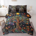 thumbnail image 1 of Manfei Tree Of Life Bedding Comforter Set 7pcs for Female Men,Bohemian Flowers Queen Bedding Sets Super Cozy,Exotic Style Queen Sheet Sets,Luxury Bedroom Decor,Reversible, 1 of 8