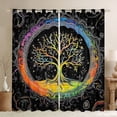 thumbnail image 1 of Manfei Tree Of Life Black Out Curtains,Boho bohemian Exotic Curtains Pack of 2 (42x63 Each),Western Fantasy Bedroom Curtains For Men Women,Microfiber Bedroom Decor, 1 of 6