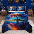 thumbnail image 1 of Manfei Tree Of Life Boy Girl 3 Pieces Queen Comforter Set,Bohemian Theme Ultra Soft Bedding Sets,Starry Sky Bedding Comforter Set Breathable,Breathable Home Decor,Reversible, 1 of 8