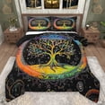 thumbnail image 1 of Manfei Tree Of Life Queen Comforter Set,Boho bohemian Exotic Bedding Sets,Western Fantasy Bedding Comforter Set For Men Women,Microfiber Bedroom Decor Reversible,3pcs, 1 of 8
