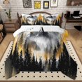 thumbnail image 1 of Manfei Tree Print 3 Pieces Queen Comforter Set for Teens Boys Girls,Botanical Theme Ultra Soft Bedding Sets,Jungle Plants Bedding Comforter Set,Luxury Bedroom Decor,Reversible, 1 of 8