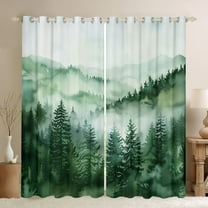 Manfei Tree Print Black Out Curtains for Teens Boys Girls,Botanical Theme Curtains Pack of 2 (42x63 Each),Jungle Plants Bedroom Curtains,Luxury Bedroom Decor