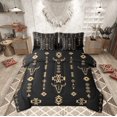 thumbnail image 1 of Manfei Tribal Aztec Adult Bedding Comforter Set 7-Piece, Black Brown Geometric King Bedding Sets, Western Sheep Skeleton Reversible Bed Sheets, Breathable Home Decor, 1 of 7