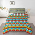 thumbnail image 1 of Manfei Tribal Aztec Bedding Comforter Set for Adult, Vintage Bohemian Style Twin Comforter Sets, Hippie Geometric Reversible Bedding Set, Microfiber Bedroom Decor, 2-Piece, 1 of 8