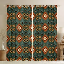 Manfei Tribal Aztec Black Out Curtains for Adult, Vintage Bohemian Style Curtains Pack of 2 (42x63 Each), Hippie Geometric Bedroom Curtains, Curtains and Drapes Room Decor