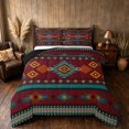 thumbnail image 1 of Manfei Tribal Aztec Queen Comforter Set, Boho Geometric Comforter Sets Queen, Teal, Orange and Maroon, Black Reversible 3 Pieces, 1 Comforter and 2 Pillowcases, 1 of 6