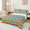 thumbnail image 1 of Manfei Tribal Aztec Queen Sheet Sets for Adult, Vintage Bohemian Style Flat Sheet, Hippie Geometric Queen Fitted Sheet, Microfiber Bedroom Decor, 4-Piece, 1 of 7