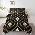 thumbnail image 1 of Manfei Tribal Aztec Teens Bedding Comforter Set, Brown Geometric Triangle Twin Comforter Sets, Western Bohemian Reversible Bedding Set, Ultra Soft Home Decor, 2pcs, 1 of 8