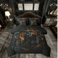 thumbnail image 1 of Manfei Tribal Black Cat Animal Twin Bedding Sets 7-Piece, Mystic Rustic Flower Plant Bedding Comforter Set, Teens Kids Child Reversible Sheet Sets, Lightweight Room Decor, 1 of 7