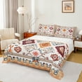 thumbnail image 1 of Manfei Tribal Orange Aztec Full Size Sheets for Adult, Hippie Geometric Bed Sheets, Mandala Bohemian Style Sheet Sets, Breathable Home Decor, 4 Pieces, 1 of 7