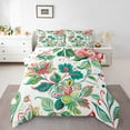 thumbnail image 1 of Manfei Tropical Botanical Flower Bedding Comforter Set,Rustic Floral Twin Comforter Sets,Green White Pink Bedding Set For Girls,Ultra Soft Home Decor Reversible,2-Piece, 1 of 8