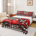 thumbnail image 1 of Manfei Truck Car 3pcs Twin Sheet Sets for Female Men Teens,Red Love Heart Print Twin Fitted Sheet,Valentine's Day Breathable Flat Sheet,Ultra Soft Home Decor, 1 of 7