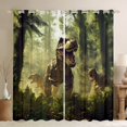 thumbnail image 1 of Manfei Tyrannosaurus Rex Curtains Pack of 2 (42x84 Each) for Kids Boys, Wild Animal Curtains Blackout, Ancient Jungle Living Room Curtains, Luxury Bedroom Decor, 1 of 6