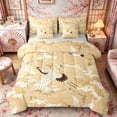 thumbnail image 1 of Manfei Ukiyo-e Crane Bedding Comforter Set for Girls Women, Wave Cherry Full Bedding Set, Beige White, Gray Reversible7-Piece, 1 of 6