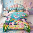 thumbnail image 1 of Manfei Underwater Axolotl King Size Comforter Sets,Ocean Amphibian Print Comforters King Size,Pink Reversible,3 Pieces,1 Comforter and 2 Pillowcases, 1 of 7
