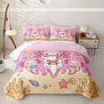 thumbnail image 1 of Manfei Underwater Friends Bed Spread Queen,Cute Axolotl Queen Coverlet Set For Girls,Pink,3 Pieces, 1 of 7