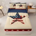 thumbnail image 1 of Manfei Us Flag Zipper Twin Comforter Sets with Fitted Sheet and 2 Pillowcases,Texas Stars Print Zipper Bedding Set,Navy Blue Reversible,4pcs, 1 of 8